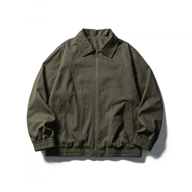 Men's Boxy Canvas Blouson with full zip and elastic cuffs Mune Fashion