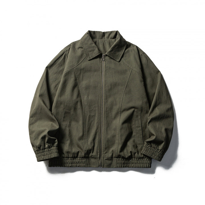 Men's Boxy Canvas Blouson with full zip and elastic cuffs Mune Fashion