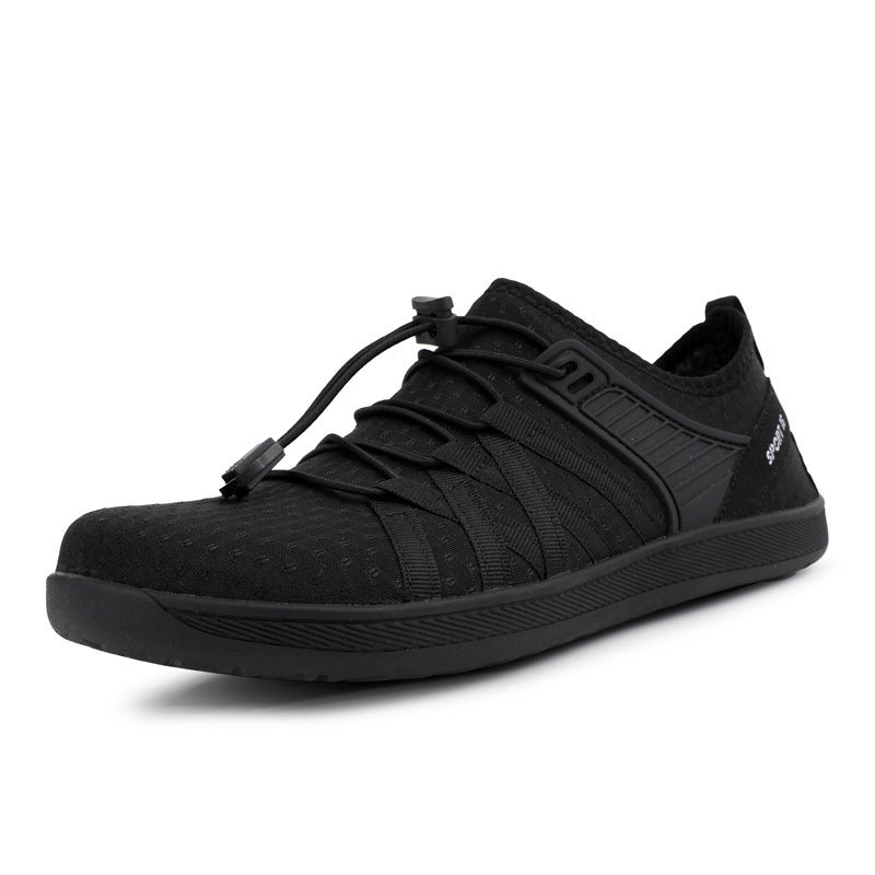 Unisex nan flacher city sneaker with quick-release closure, elastic knit upper and shock-absorbing lightweight sole Mune Fashion