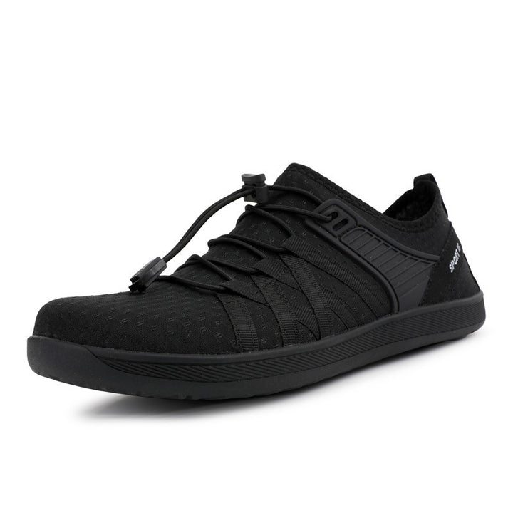 Unisex nan flacher city sneaker with quick-release closure, elastic knit upper and shock-absorbing lightweight sole Mune Fashion