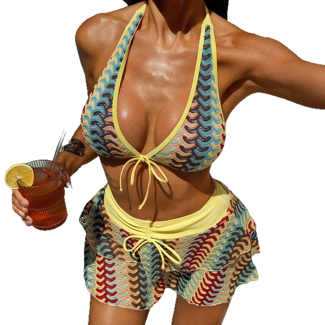 Women Bikini Set with sophisticated skirt details Mune Fashion
