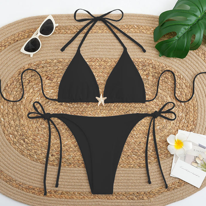 Women's triangle bikini with elegant tie details Mune Fashion
