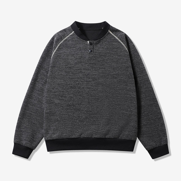 Men's Comfortable Sweater with Stand-Up Collar Mune Fashion