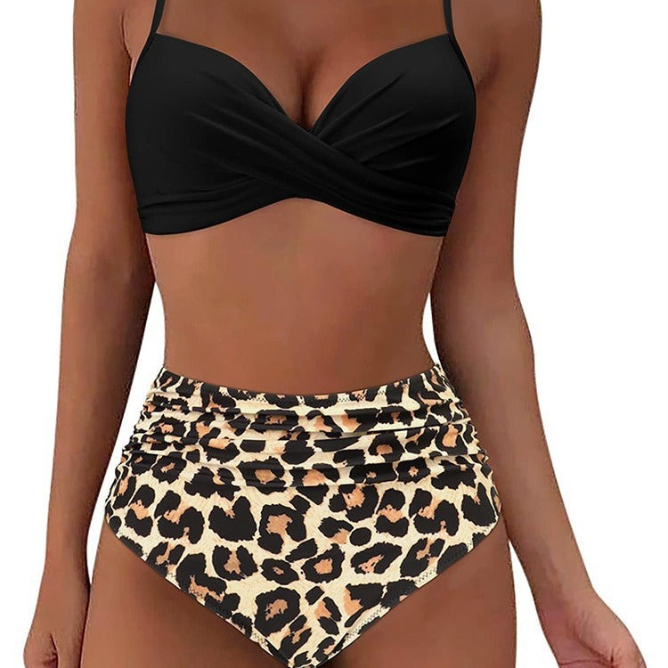 Women's High-Waisted Bikini Set with Wrap Design Mune Fashion