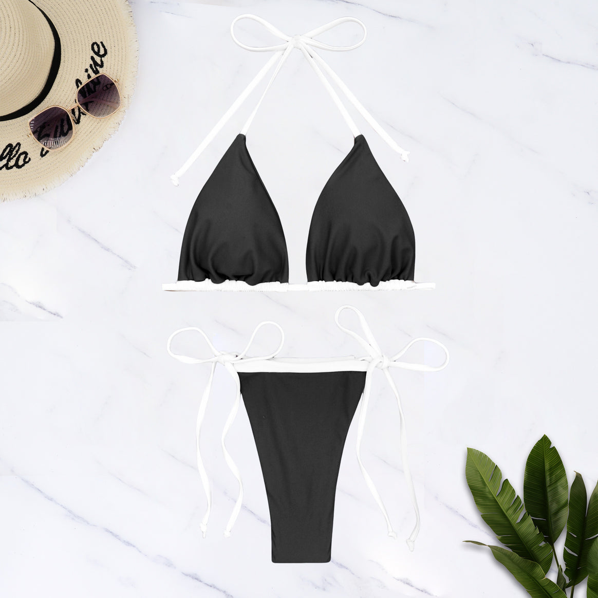 Women Triangle Bikini Set with adjustable straps Mune Fashion
