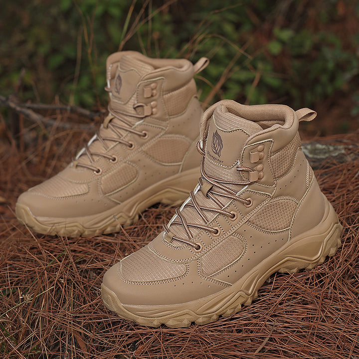 Men's Robust Trekking and Duty Boots with Ankle Support and Treaded Rubber Sole Mune Fashion