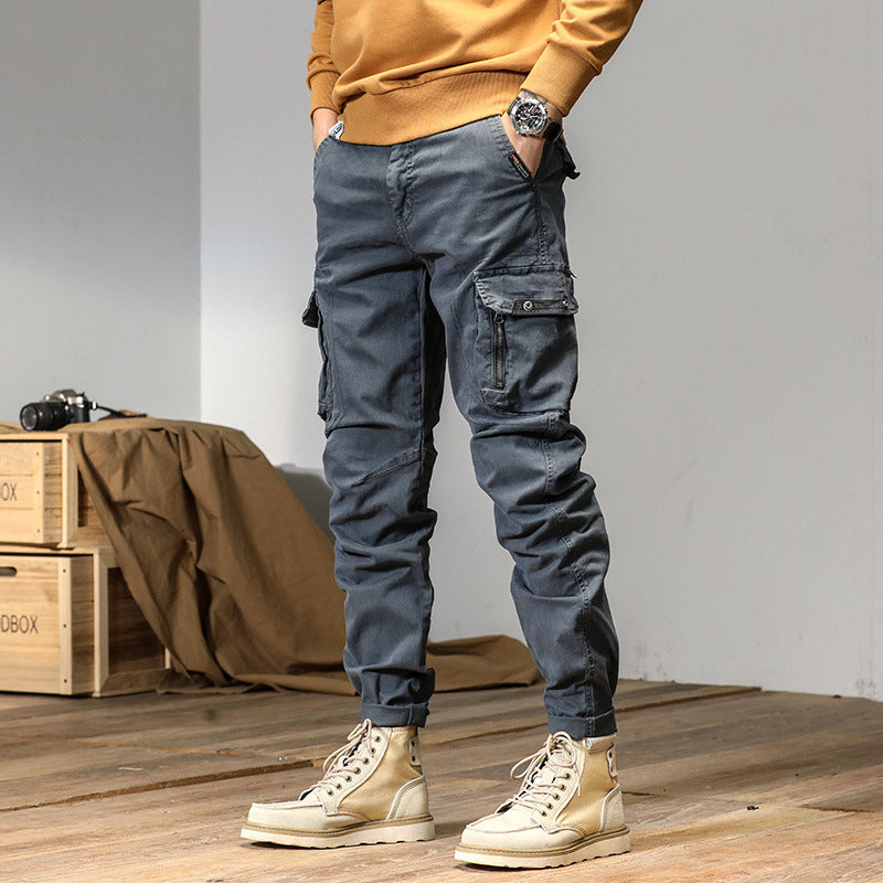 Men's Robust Utility Cargo Pants with Multiple Pockets and Reinforced Knee Areas Mune Fashion