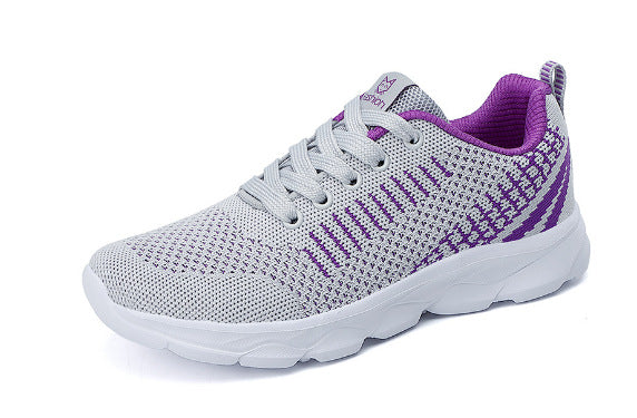 Women's seamless knit training sneaker with wave-shaped cushioning and ergonomic comfort insole Mune Fashion