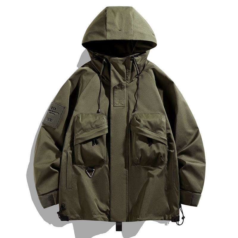 Men's Oversize Utility Parka with Hood, Multi-Pockets & Water-Repellent Functional Membrane Mune Fashion