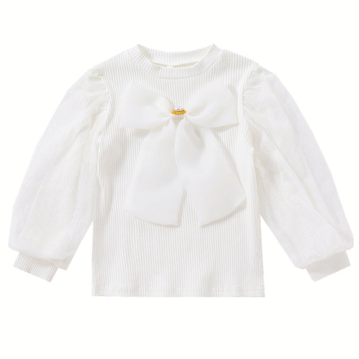 Women's blouse with puff sleeves and bow Mune Fashion