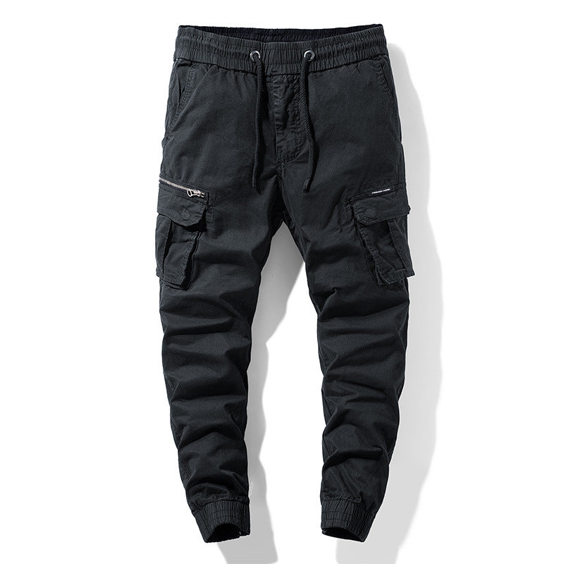 Herren Cargo-Joggerhose mit Tunnelzug, Multifachtaschen und geripptem Knöchelabschluss Mune Fashion