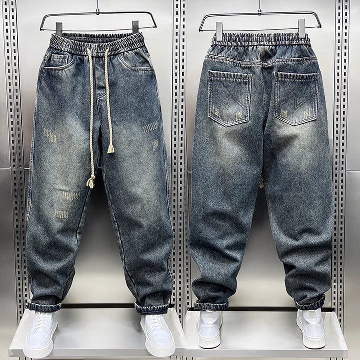 Men's Comfortable and Loose Denim Pants Mune Fashion
