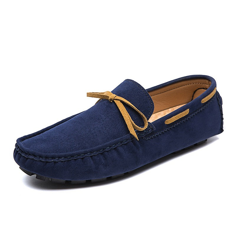 Men's suede moccasins with soft plush lining, decorative tassel, and textured rubber outsole Mune Fashion