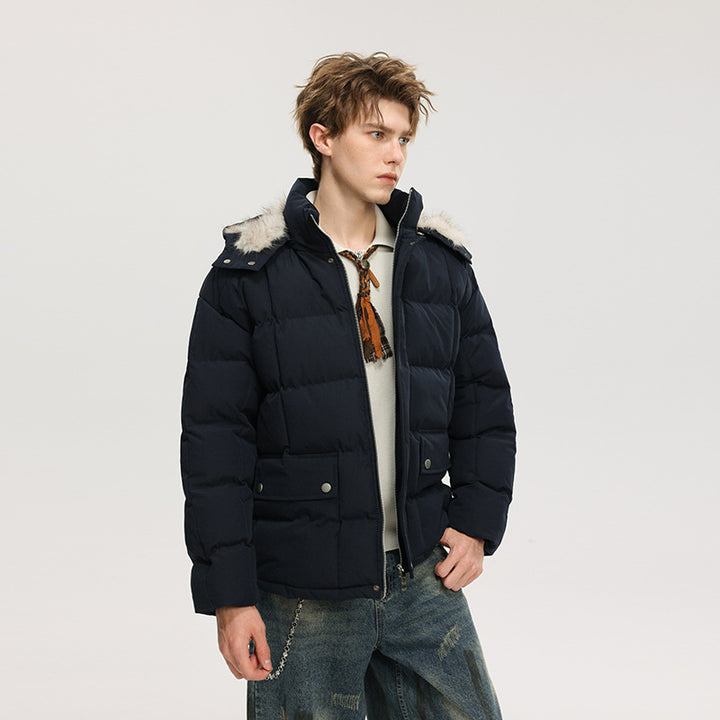 Damen Stepp-Kurzjacke mit abnehmbarer Kapuze und wärmender Microfaserfüllung Mune Fashion