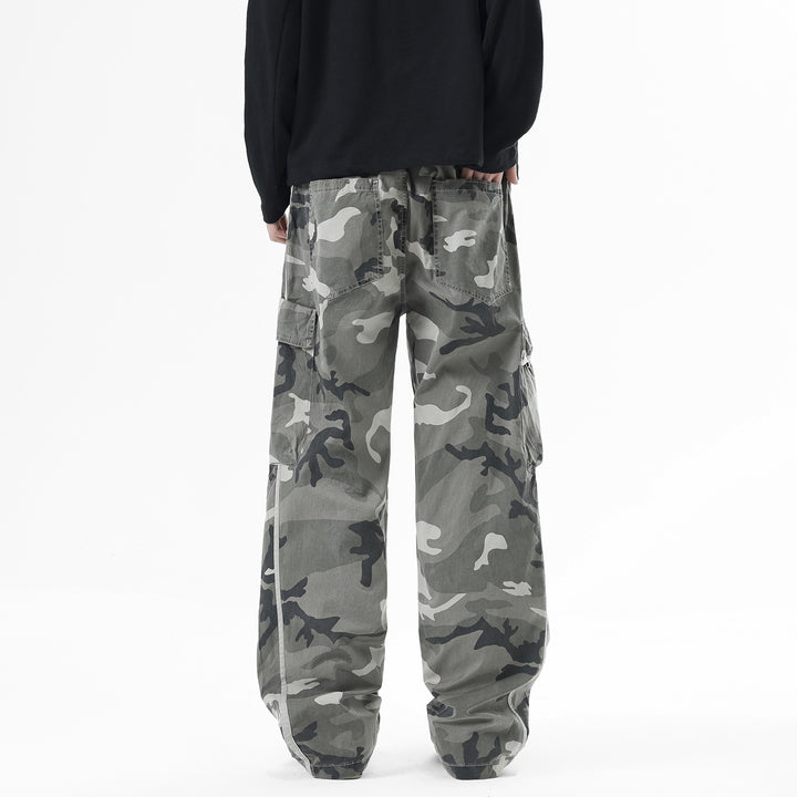Herren Cargohose mit elastischem Bund, Tunnelzug und Mehrfach‑Taschen Mune Fashion