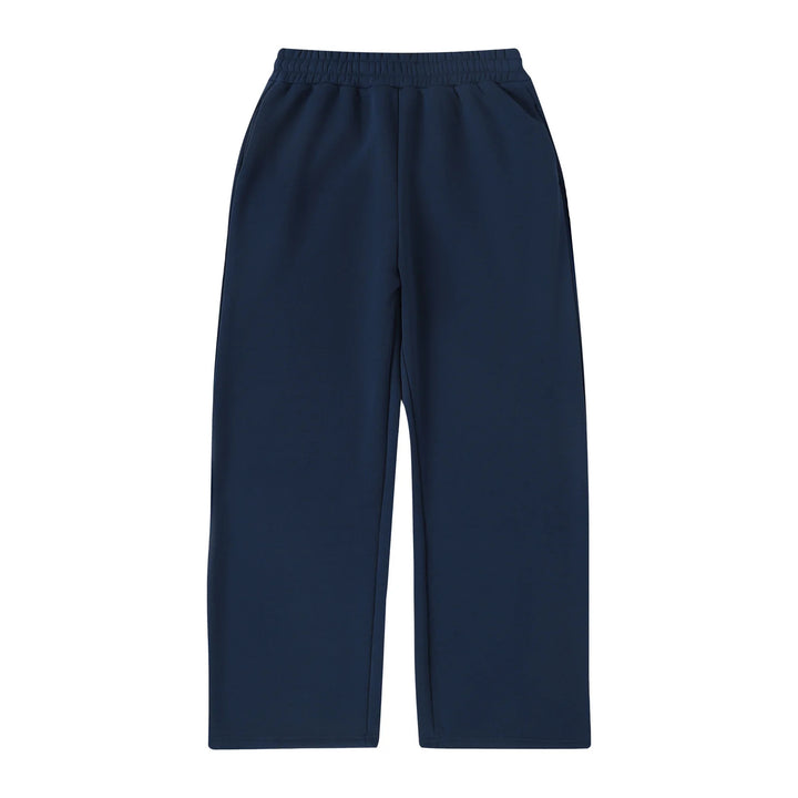 Women's wide cropped lounge pants with elastic waistband and side pockets Mune Fashion