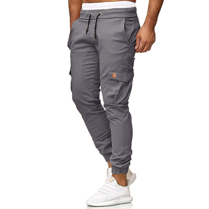 Men's cargo jogger pants with elastic waistband, drawstring and tapered leg Mune Fashion