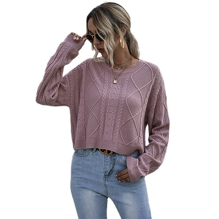 Women’s Oversized Cable Knit Sweater with Lace Details Mune Fashion