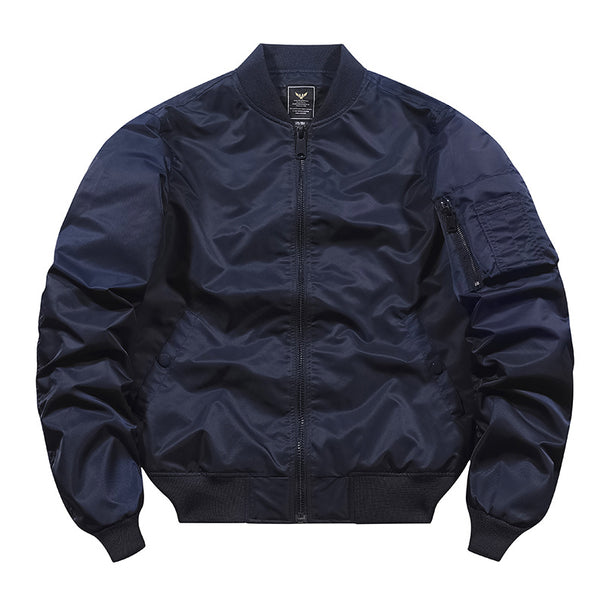 Men's camouflage bomber jacket in pilot style with multiple pockets and knitted cuffs Mune Fashion