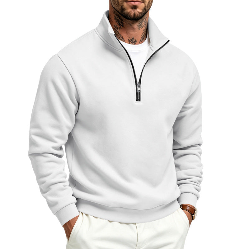 Men's half-zip sweatshirt with turtleneck and soft fleece inner side Mune Fashion