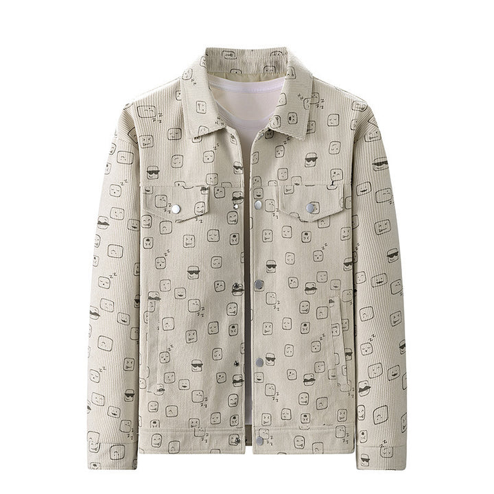 Men's Fashion Cord Jacket with Unique Pattern Mune Fashion
