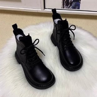 Women Fashionable Chunky Boots Mune Fashion
