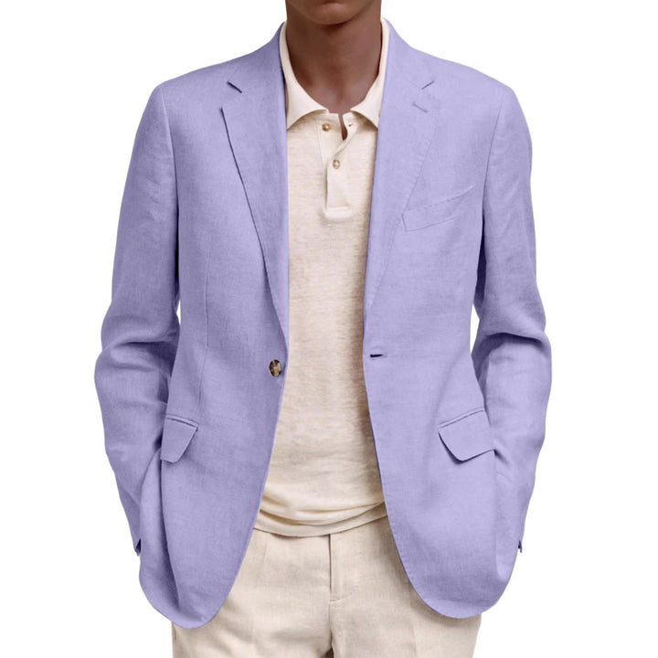 Men's lightweight linen blazer with unstructured silhouette and patch pockets Mune Fashion