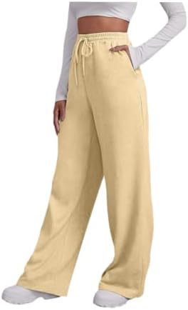 Ladies wide High-Waist Palazzo lounge pants with elastic comfort waistband, drawstring and side pockets Mune Fashion