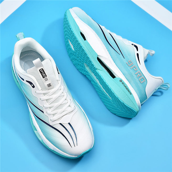 Unisex lightweight running shoes with cushioning platform sole and breathable upper material Mune Fashion