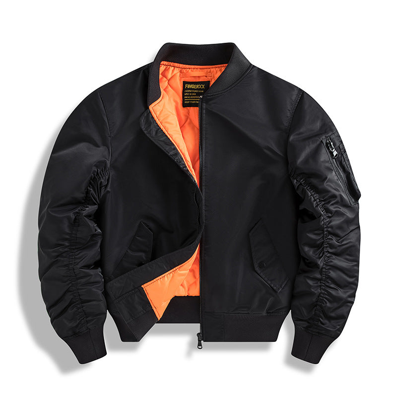 Herren Bomberjacke im MA-1 Stil mit kontrastreichem Steppfutter Mune Fashion