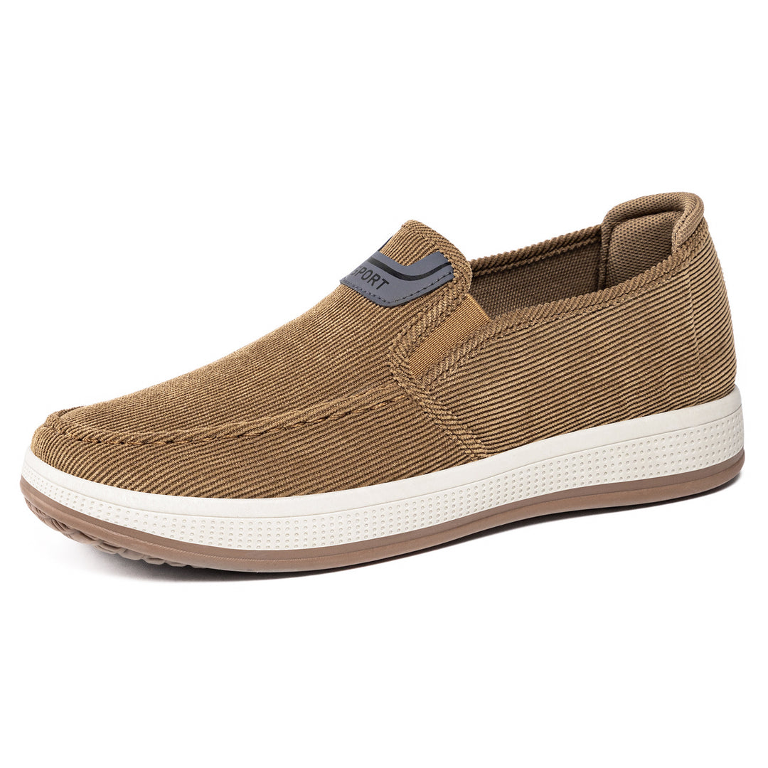 Men's Nan Cord-Slipper-Sneaker with elastic entry, cushioned insole, and grippy rubber outsole Mune Fashion