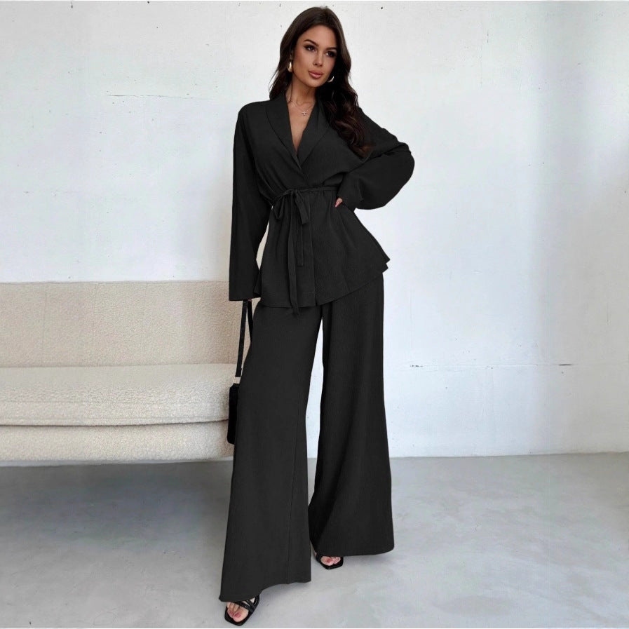 Women Elegant Jumpsuit with Wrap Look Mune Fashion