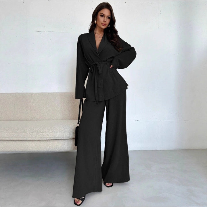 Women Elegant Jumpsuit with Wrap Look Mune Fashion