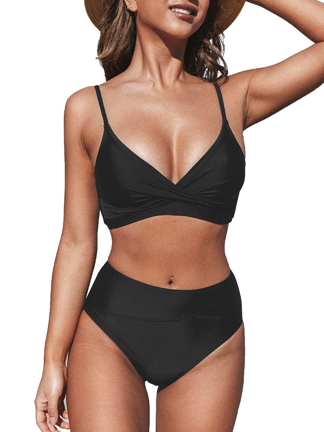 Women High-Waisted Wrap Bikini Set Mune Fashion