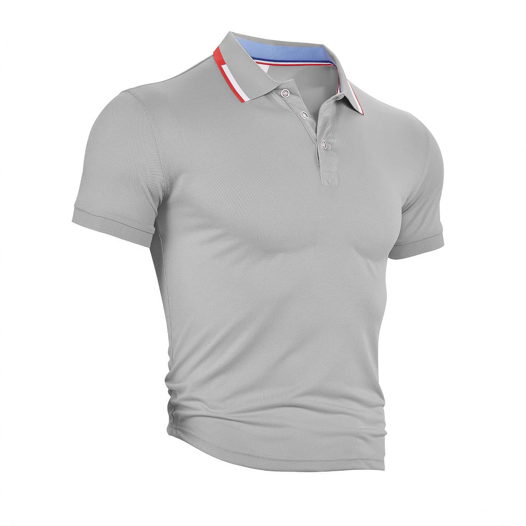 Men's slim fit functional polo with moisture-regulating technology and ribbed collar Mune Fashion