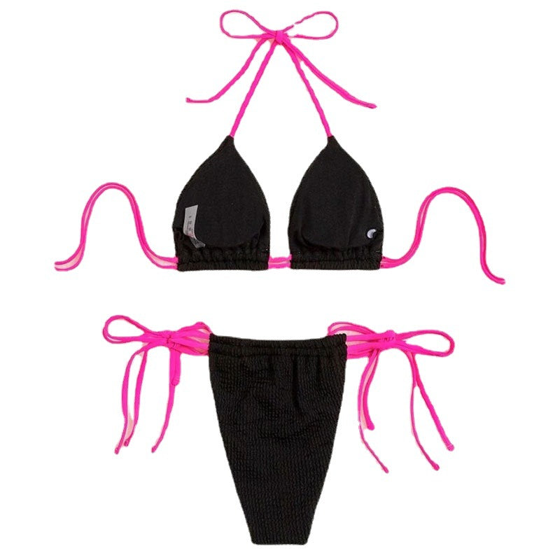 Women's Triangle Bikini with Adjustable Lacing Details Mune Fashion