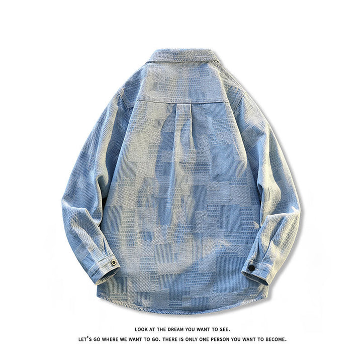 Men's Structured Overshirt Jacket in Cord with Patch Chest Pocket Mune Fashion