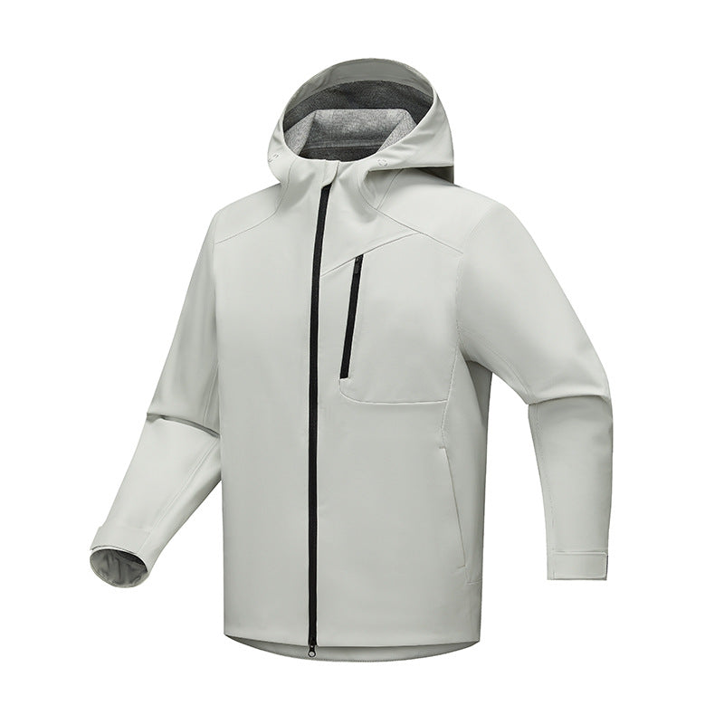 Men's Technical Softshell Rain Jacket with Waterproof Membrane, Welded Seams & Hood Mune Fashion