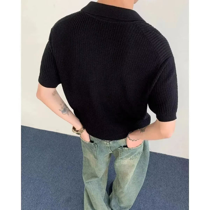 Men's Elegant Polo Shirt with Textured Design Mune Fashion