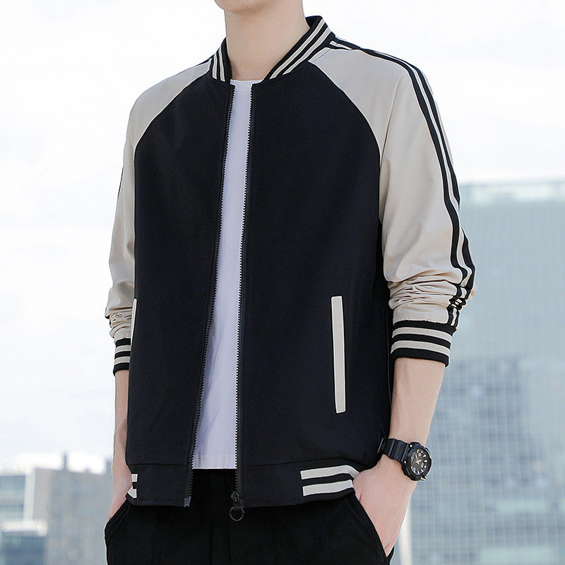 Men's Sporty Bomber Jacket with Side Pockets Mune Fashion