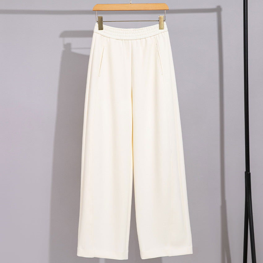 Women's Wide Jersey Culotte with High Waistband and Hidden Pockets Mune Fashion