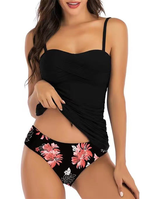 Ladies Tankini with sophisticated gathering design Mune Fashion