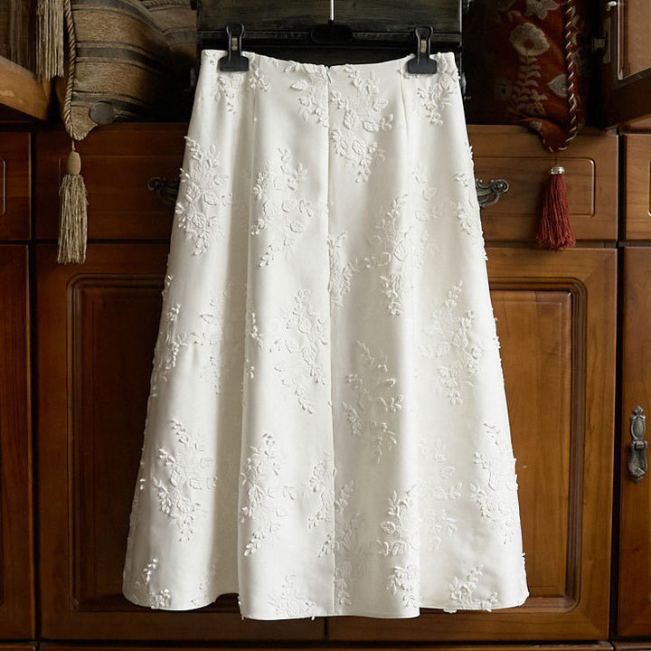 Ladies Elegant Maxi Skirt with Floral Pattern Mune Fashion