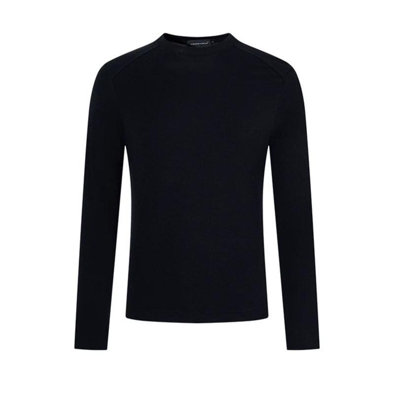 Men's fine knit pullover with round neck made of merino wool Mune Fashion