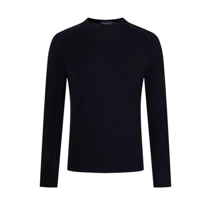 Men's fine knit pullover with round neck made of merino wool Mune Fashion