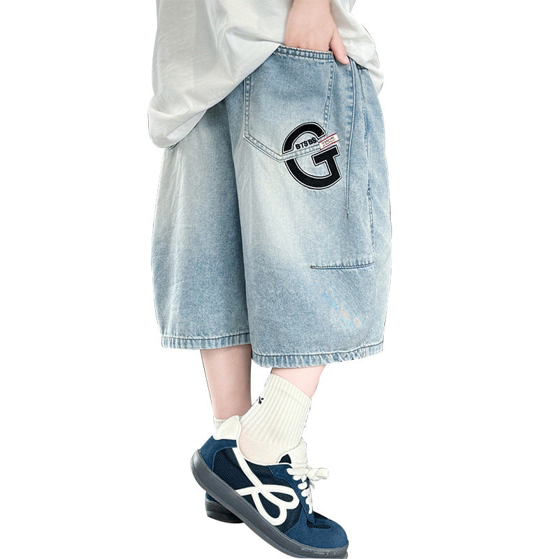 Boys Denim Shorts with Casual Cut Mune Fashion