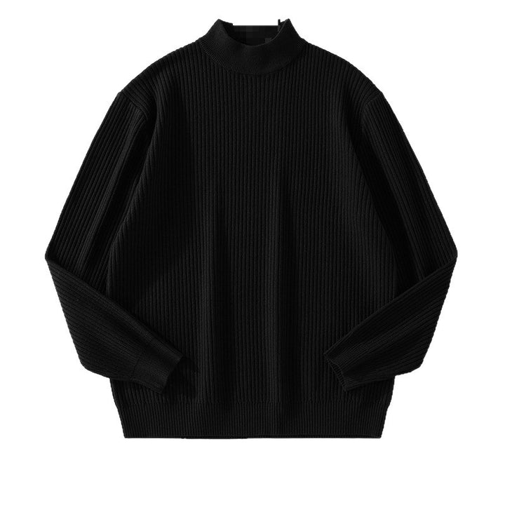 Men's fine knit pullover with stand-up collar Mune Fashion