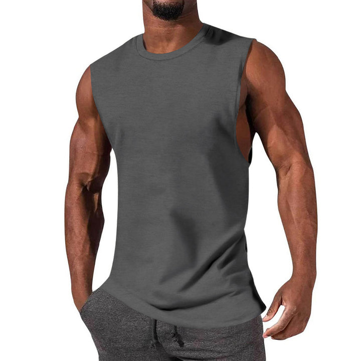 Men's athletic tank top with extra deep arm cut and elastic cotton blend Mune Fashion