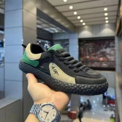 Men's Lightweight Breathable Mesh Sneakers with Structured Air-Look Sole Mune Fashion