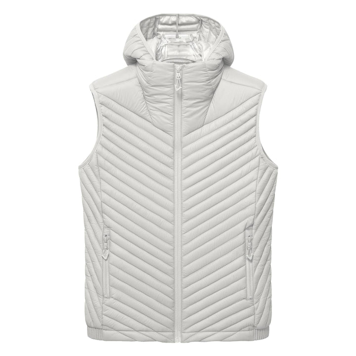 Women's ultralight quilted hooded vest with thermal filling and high standing collar Mune Fashion
